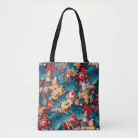 Vintage red roses and lilac floral pattern