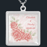 Vintage red roses custom necklace<br><div class="desc">Vintage red roses custom necklace.</div>