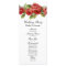 Vintage Red Roses Wedding Program