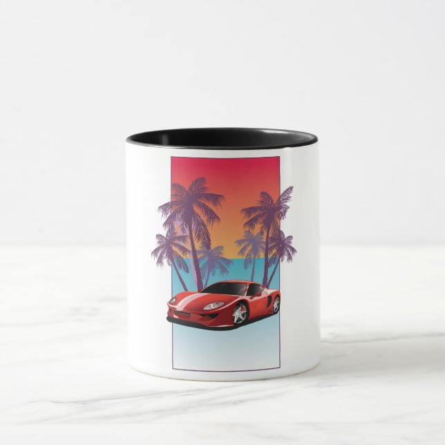 Vintage Red Sports car Mug (Center)
