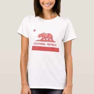 Vintage Red Star and Stripe California T-Shirt