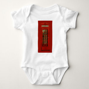 Vintage Red Telephone Box Baby Bodysuit