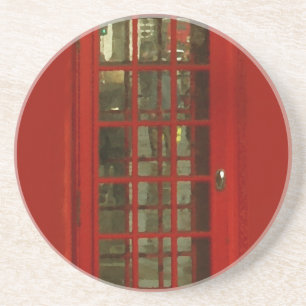 Vintage Red Telephone Box Coaster