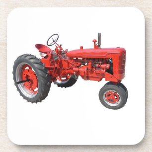 Vintage Red Tractor Coaster