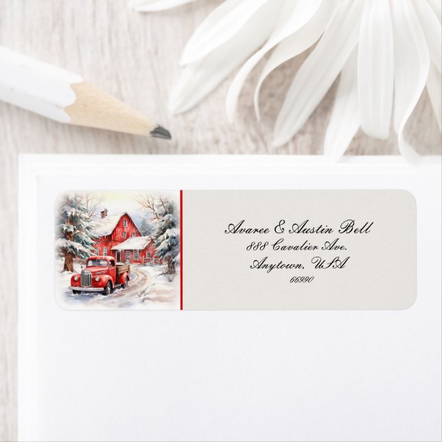 Vintage Red Truck and Red Barn (Insitu)