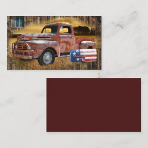Vintage Red Truck Business Card
