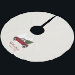 Vintage Red Truck Christmas Brushed Polyester Tree Skirt<br><div class="desc">Personalised Vintage Red Truck Christmas design.</div>