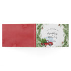 Vintage Red Truck Snow Christmas Wedding 