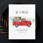 Vintage Red Truck We've Moved Moving Announcement Postcard<br><div class="desc">Share the joy of your new home and change of address with friends and family with this watercolor vintage red truck announcement card. 

Simply add your new details on the front and a special message on the reverse side by clicking the "Personalise" button above.</div>