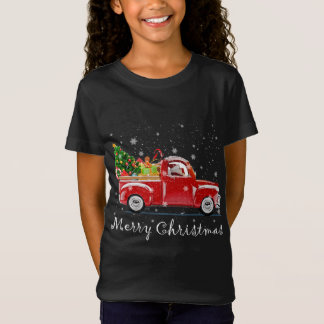 Vintage Red Truck With Merry Christmas Tree T-Shirt