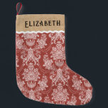 Vintage Red White Toile Christmas Small Christmas Stocking<br><div class="desc">A vintage red and white toile pattern decorates this Christmas stocking. An pretty stocking for your Christmas holiday decorating. Designed for you by Blackberry Boulevard.</div>