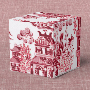 Vintage Red Willow Favour Box
