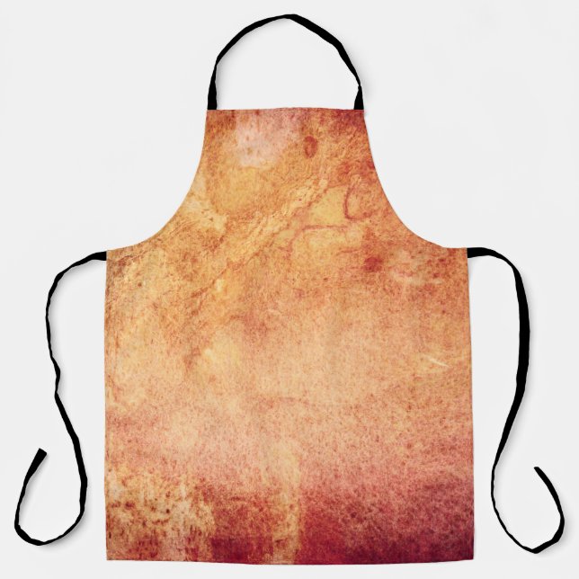 Vintage red yellow orange retro apron (Front)