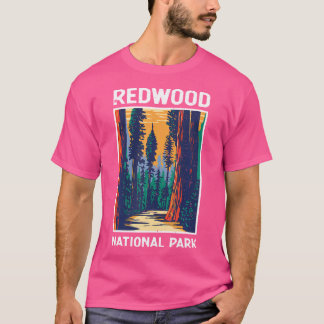 Vintage Redwood National Park Retro Outdoor Campin T-Shirt