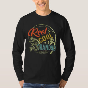 Vintage Reel Cool Grandad Father s Day Fishing Fis T-Shirt