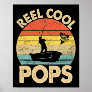 Vintage Reel Cool Pops Fishing Father's Day Fisher Poster