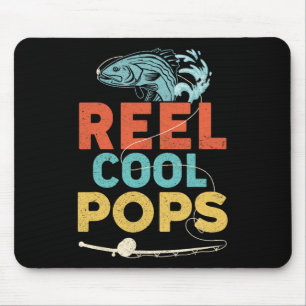 Vintage Reel Cool Pops Fishing Fathers Day Fisherm Mouse Pad