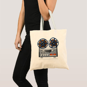 Vintage Reel Tape Deck Tote Bag