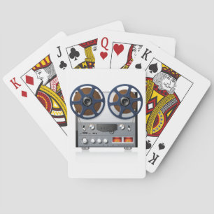 Vintage Reel-to-Reel Tape Deck Audiophile Playing Cards