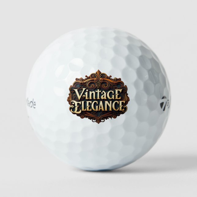 "Vintage Refined Luxury" " Golf Balls (Front)