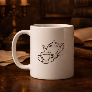 Vintage Regency aesthetic Introvert Gift Coffee Mug