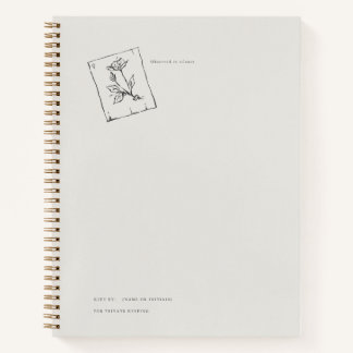Vintage Regency Inspired Pressed Rose Notebook