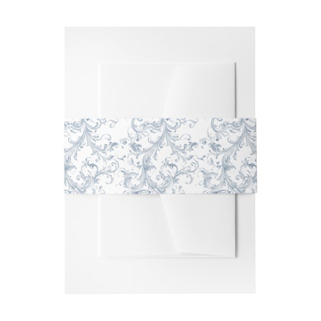 Vintage Regency Wedding Invitation Belly Band (Front Example)