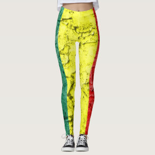 Vintage reggae flag leggings