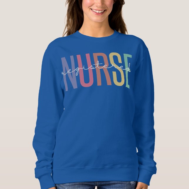 Vintage Registered Nurse  Sweatshirt (Front)
