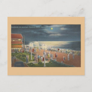 Vintage Rehoboth Beach by Moonlight Post Card