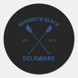 Vintage Rehoboth Beach Vacation For Men Women Girl Classic Round Sticker