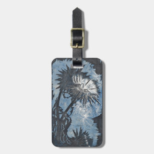 Vintage Reijer Stolk Artichoke Blue Print Luggage Tag