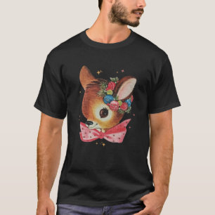 Vintage Reindeer Christmas Cute Reindeer Lover Xma T-Shirt