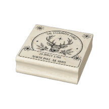 Vintage Reindeer Christmas Family Return Address