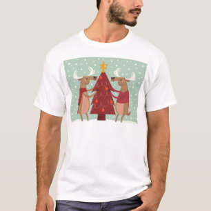 Vintage reindeer Christmas T-Shirt