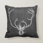Vintage Reindeer Head Antler Chalkboard Cushion<br><div class="desc">A shabby chic Vintage Reindeer Head Graphic,  seems to have its own unique character.</div>