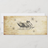 Vintage Reindeer Holiday Party Ticket Invitation (Back)