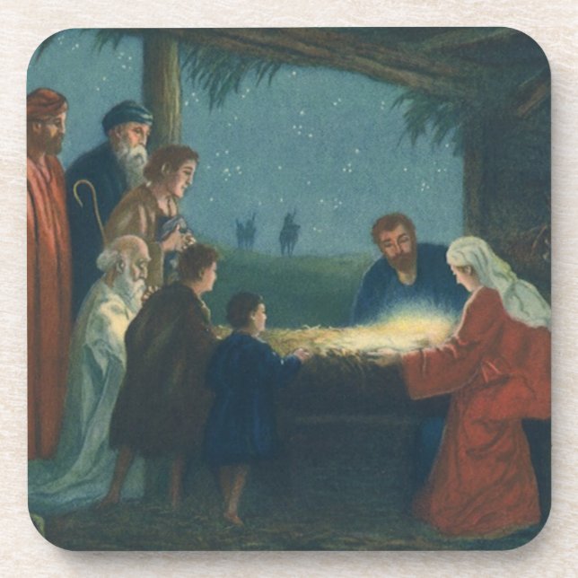 Vintage Religion, Adoration of the Shepherds Coaster (Front)