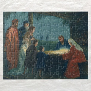Vintage Religion, Adoration of the Shepherds Jigsaw Puzzle