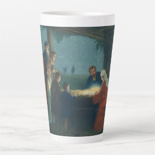 Vintage Religion, Adoration of the Shepherds Latte Mug