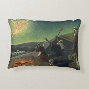 Vintage Religion, Annunciation to the Shepherds Decorative Cushion