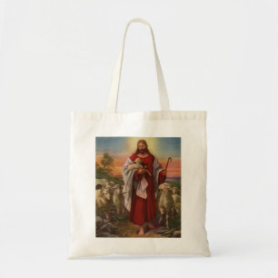 Vintage Religion, Christ the Good Shepherd Flock Tote Bag
