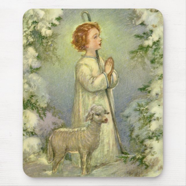 Vintage Religion, Christ the Good Shepherd Mouse Pad (Front)