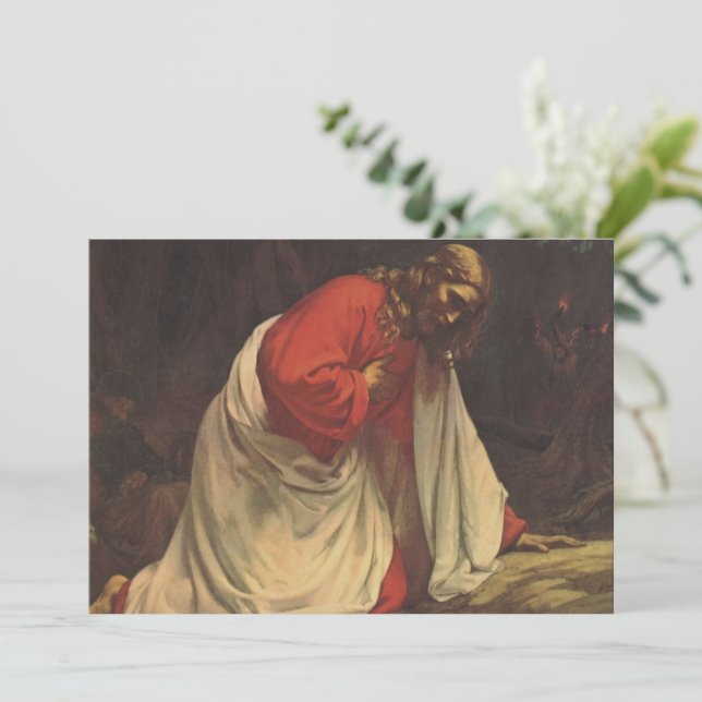 Vintage Religion Jesus Christ Garden of Gethsemane (Standing Front)