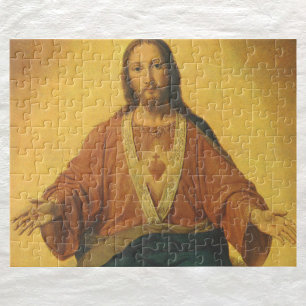 Vintage Religion, Sacred Heart of Jesus Christ Jigsaw Puzzle