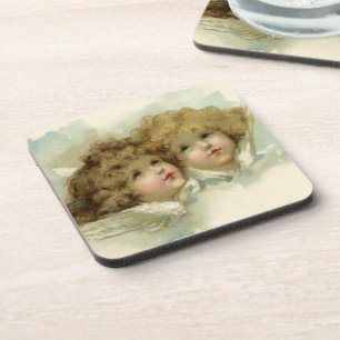 Vintage Religion, Victorian Angels in the Clouds Coaster