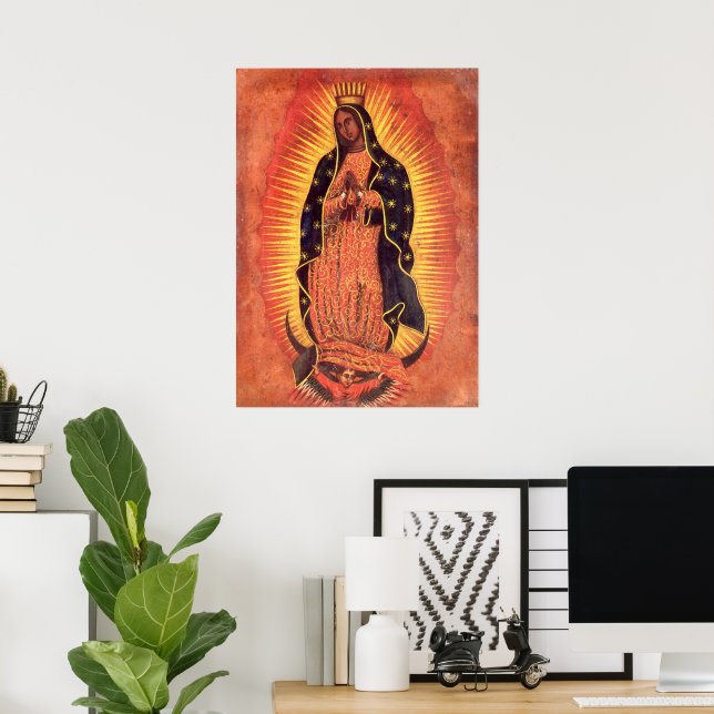 Vintage Religion Virgin Mary Our Lady of Guadalupe Poster (Home Office)