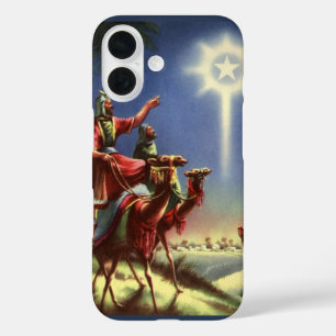 Vintage Religion, Wise Men with Star of Bethlehem iPhone 16 Case