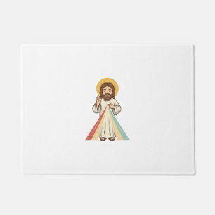 Vintage Religious Blessing Vector Shirt Design_1 Doormat