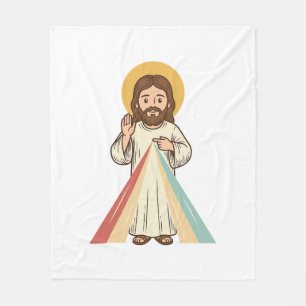 Vintage Religious Blessing Vector Shirt Design_1 Fleece Blanket